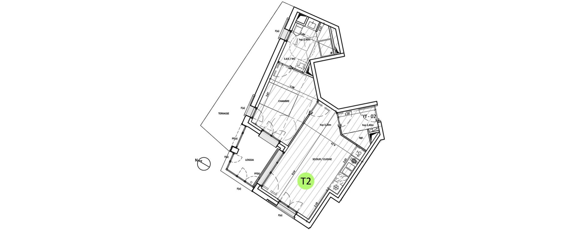 Appartement T2 de 44,50 m2 &agrave; Boulogne-Billancourt Billancourt &ndash; rives de seine