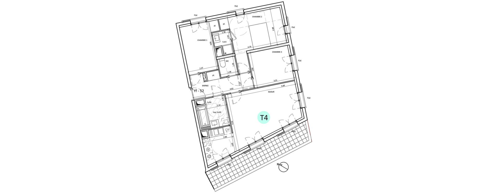 Appartement T4 de 76,40 m2 &agrave; Boulogne-Billancourt Billancourt &ndash; rives de seine