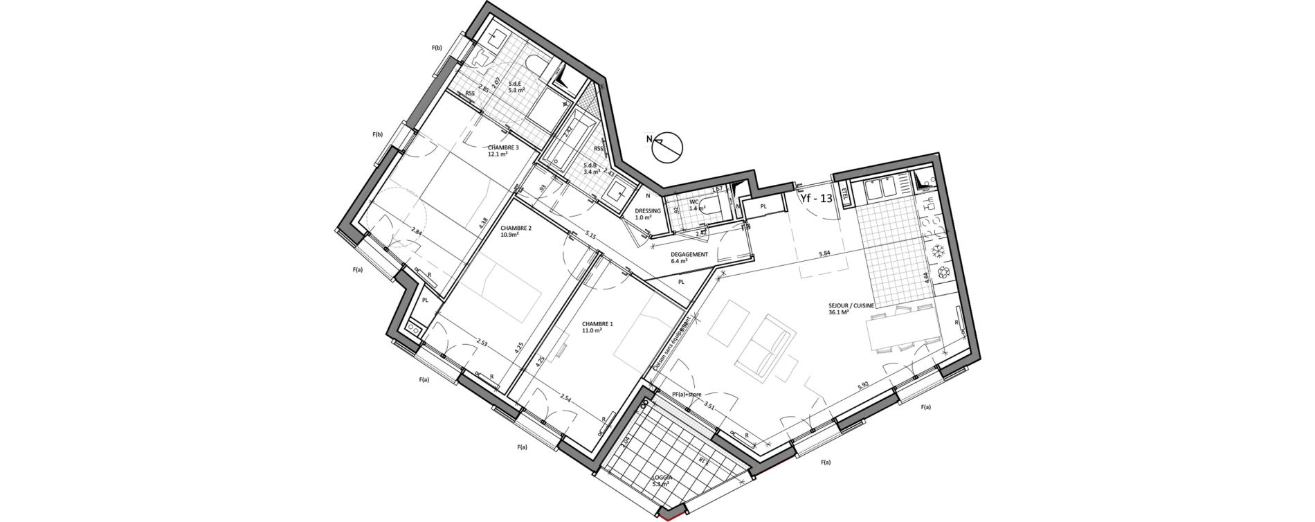 Appartement T4 de 87,60 m2 &agrave; Boulogne-Billancourt Billancourt &ndash; rives de seine