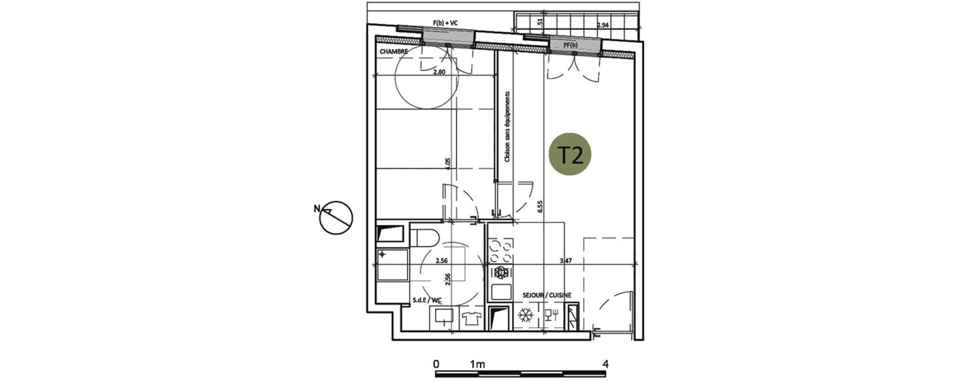 Appartement T2 de 38,10 m2 &agrave; Boulogne-Billancourt Billancourt &ndash; rives de seine