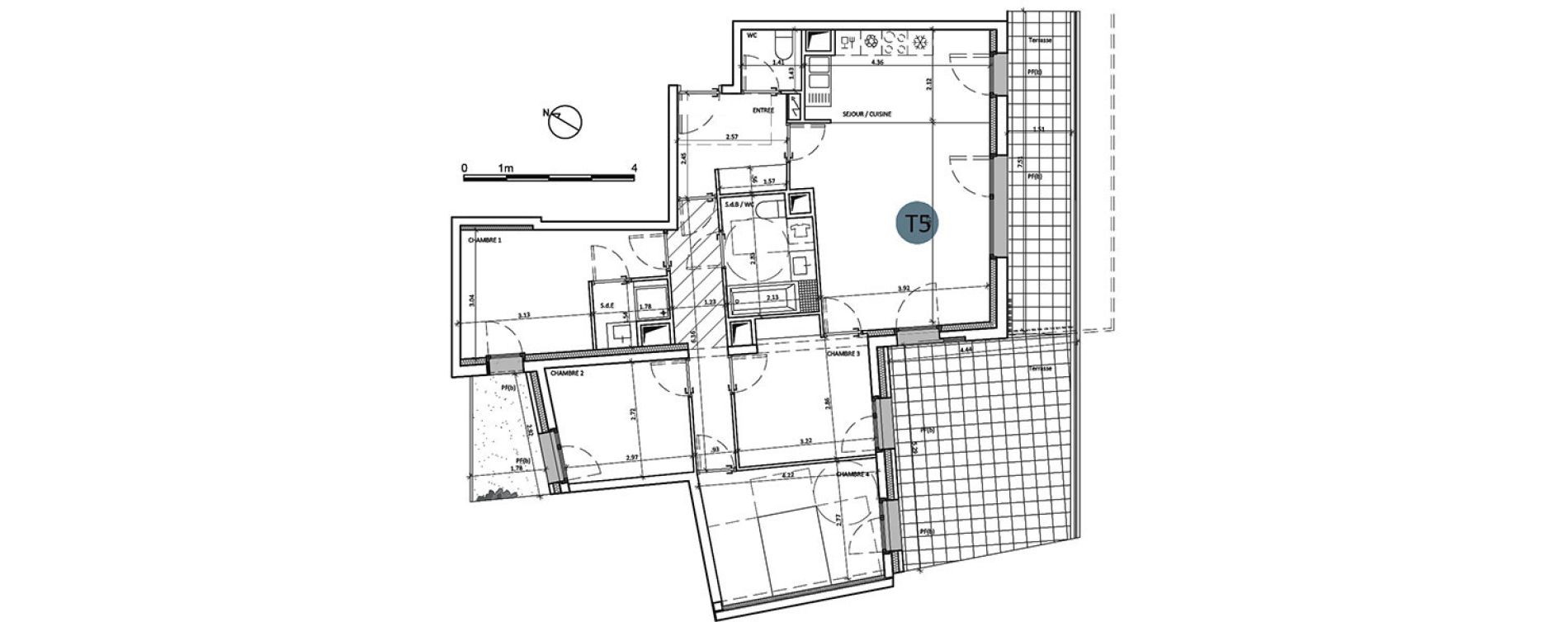 Appartement T5 de 93,60 m2 &agrave; Boulogne-Billancourt Billancourt &ndash; rives de seine