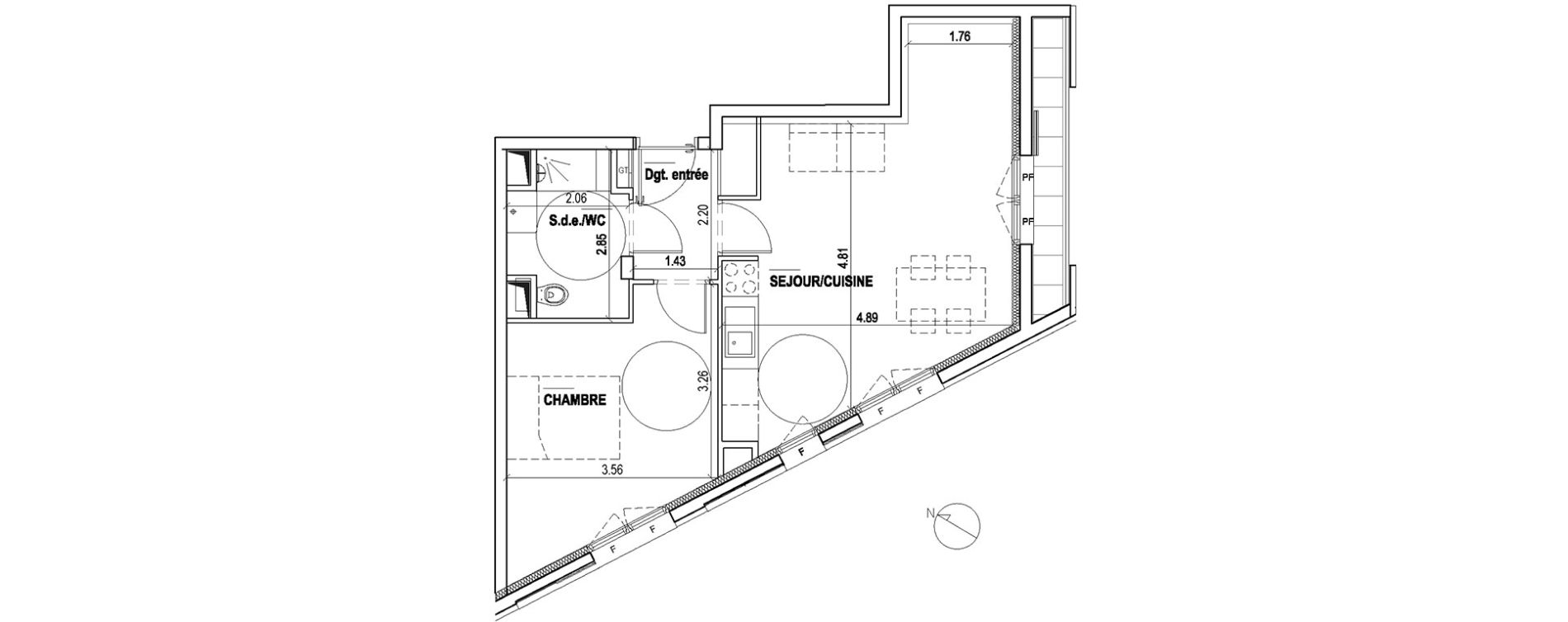 Appartement T2 de 46,90 m2 &agrave; Boulogne-Billancourt Billancourt &ndash; rives de seine