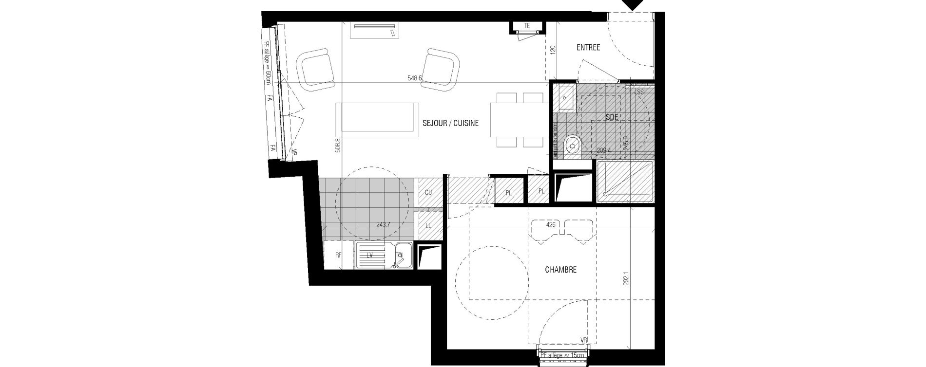 Appartement T2 de 42,00 m2 &agrave; Bourg-La-Reine Centre