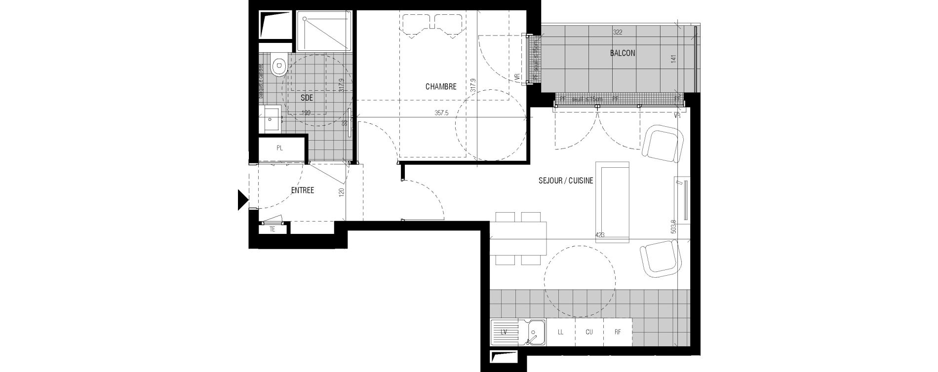 Appartement T2 de 43,40 m2 &agrave; Bourg-La-Reine Centre