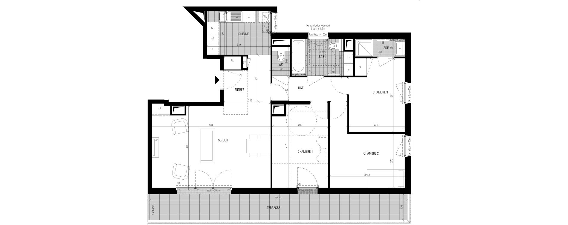 Appartement T4 de 83,20 m2 &agrave; Bourg-La-Reine Centre