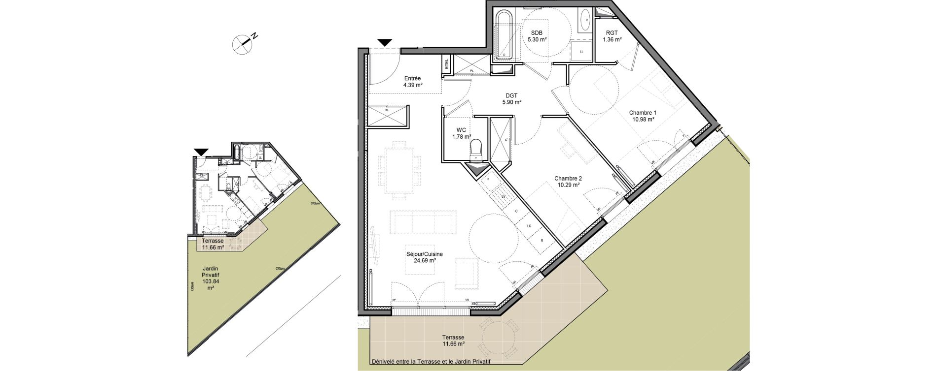 Appartement T3 de 64,69 m2 &agrave; Ch&acirc;tenay-Malabry Chatenay malabry voltaire