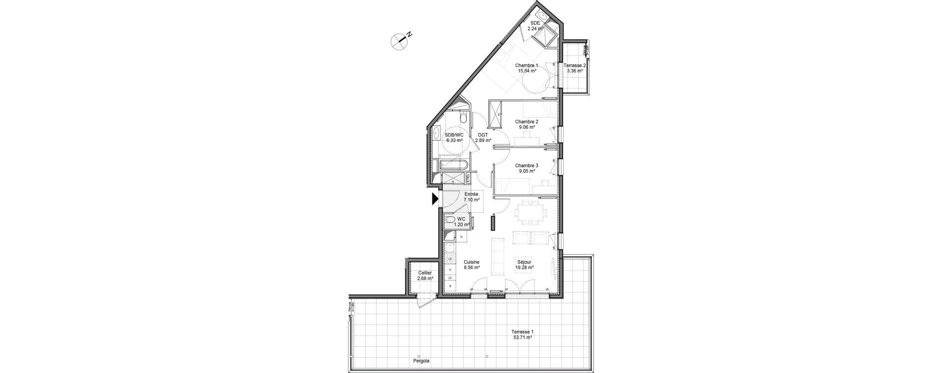 Appartement T4 de 81,25 m2 &agrave; Ch&acirc;tenay-Malabry Chatenay malabry voltaire