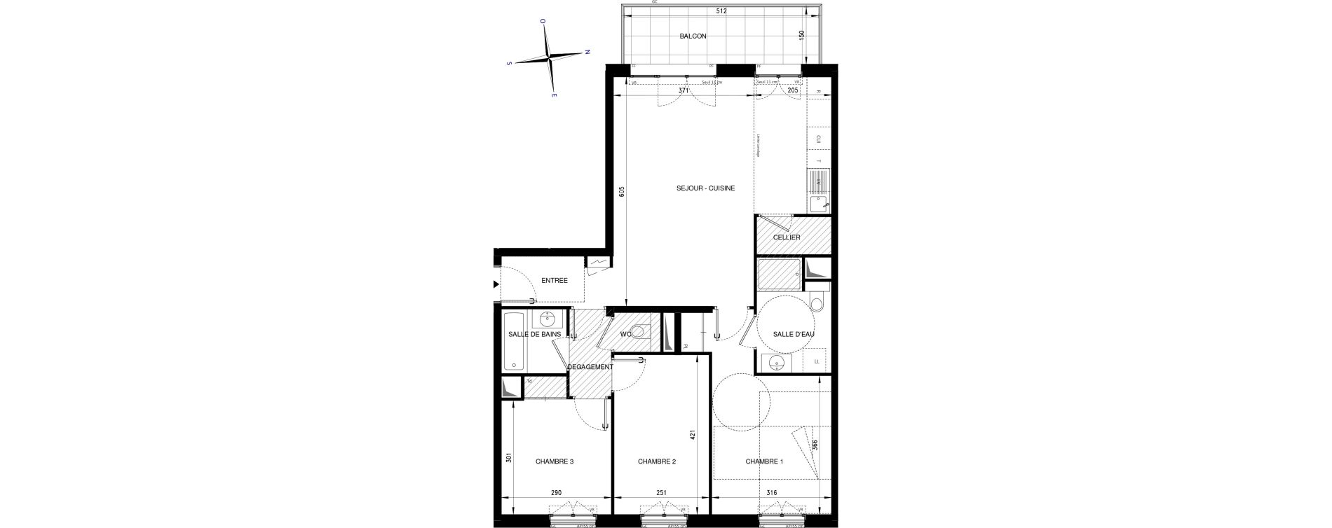 Appartement T4 de 81,80 m2 &agrave; Ch&acirc;tenay-Malabry Lavall&eacute;e