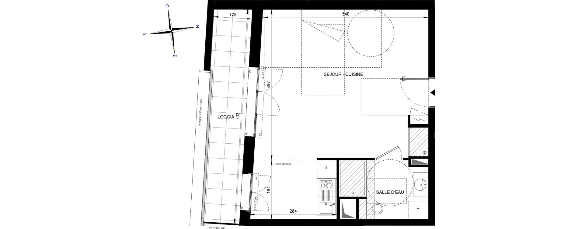 Studio de 36,96 m2 &agrave; Ch&acirc;tenay-Malabry Lavall&eacute;e