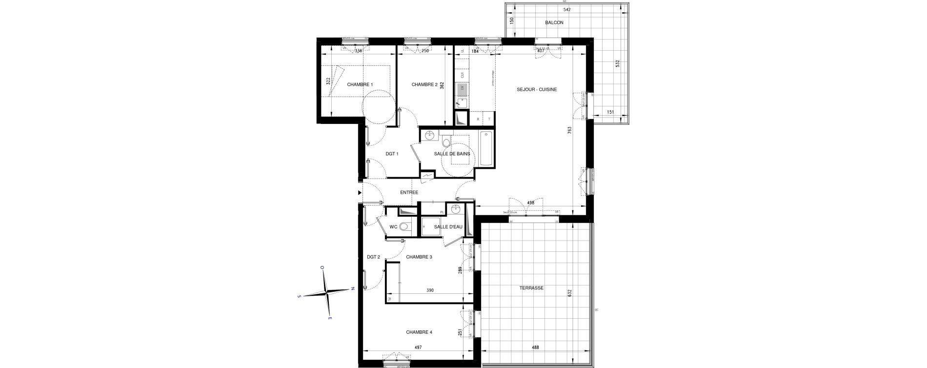 Appartement T5 de 108,82 m2 &agrave; Ch&acirc;tenay-Malabry Lavall&eacute;e