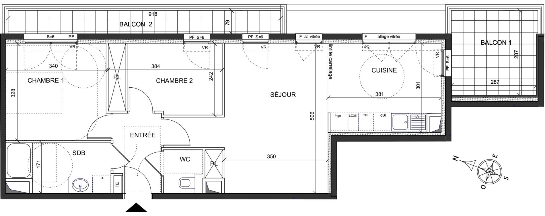 Appartement T3 de 63,75 m2 &agrave; Ch&acirc;tenay-Malabry Lavall&eacute;e
