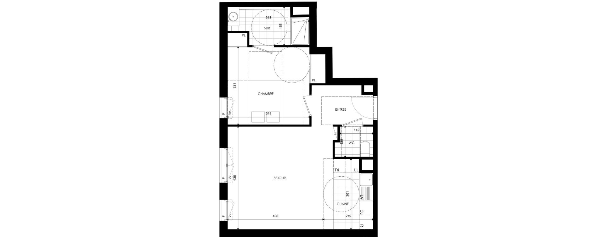 Appartement T2 de 48,47 m2 &agrave; Ch&acirc;tenay-Malabry Lavall&eacute;e
