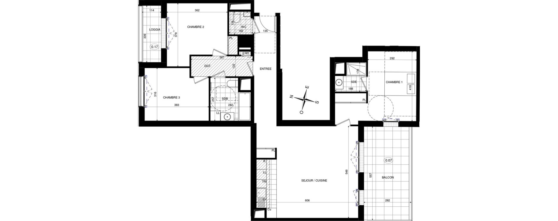 Appartement T4 de 96,12 m2 &agrave; Ch&acirc;tenay-Malabry Lavall&eacute;e