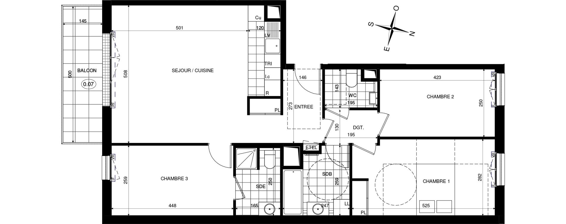 Appartement T4 de 86,35 m2 &agrave; Ch&acirc;tenay-Malabry Lavall&eacute;e