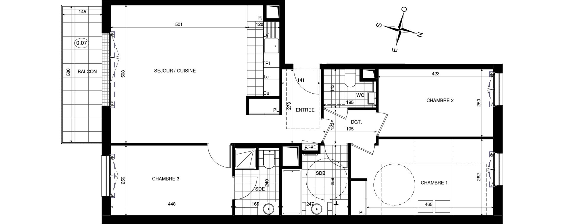 Appartement T4 de 86,35 m2 &agrave; Ch&acirc;tenay-Malabry Lavall&eacute;e