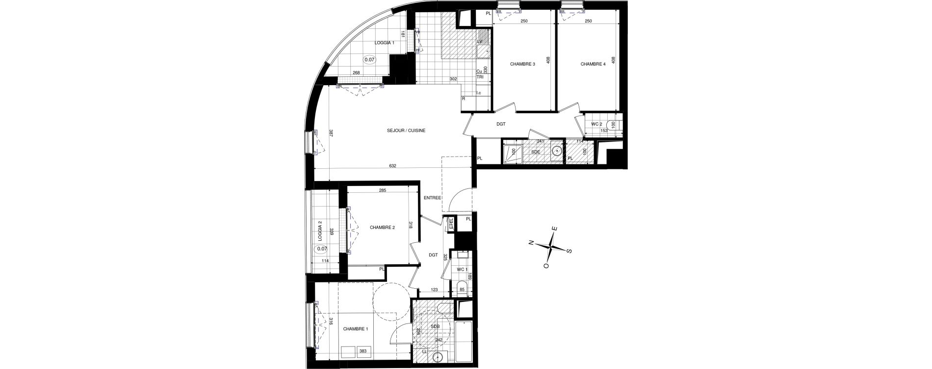 Appartement T5 de 101,82 m2 &agrave; Ch&acirc;tenay-Malabry Lavall&eacute;e