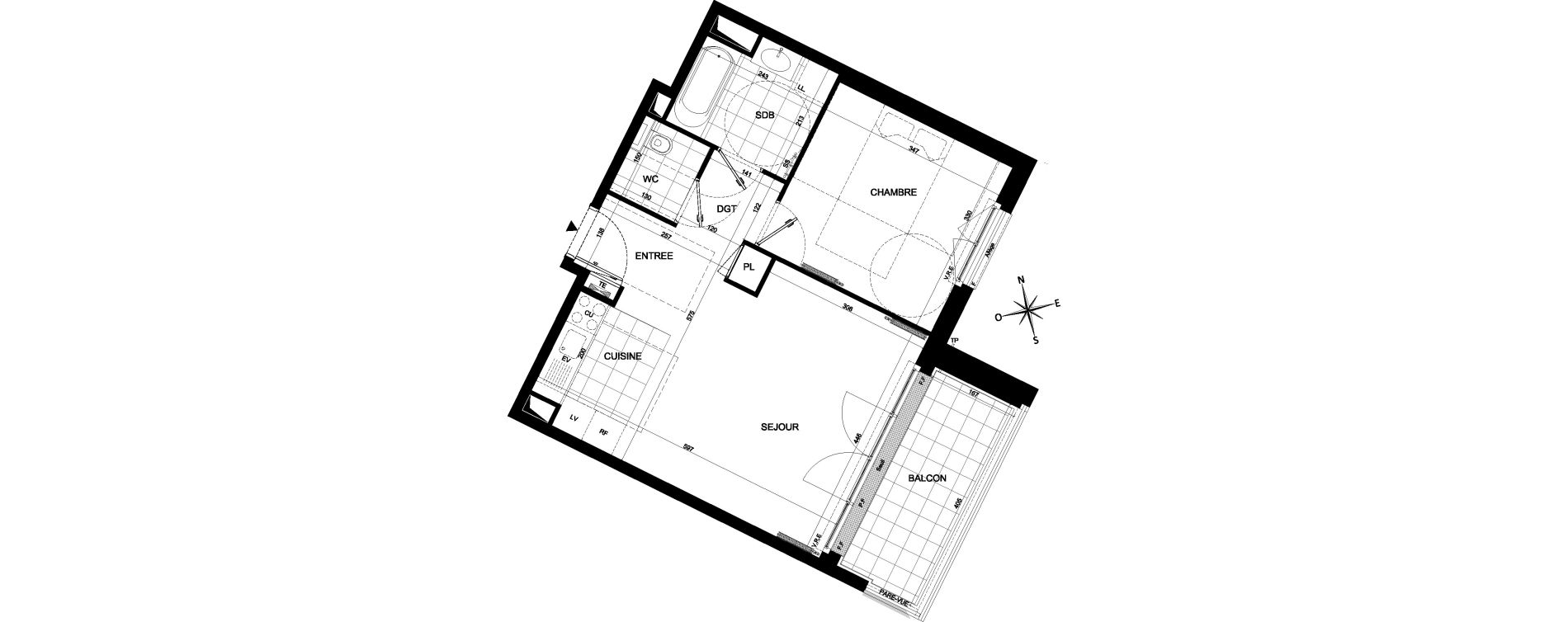 Appartement T2 de 45,85 m2 &agrave; Ch&acirc;tenay-Malabry Malabry