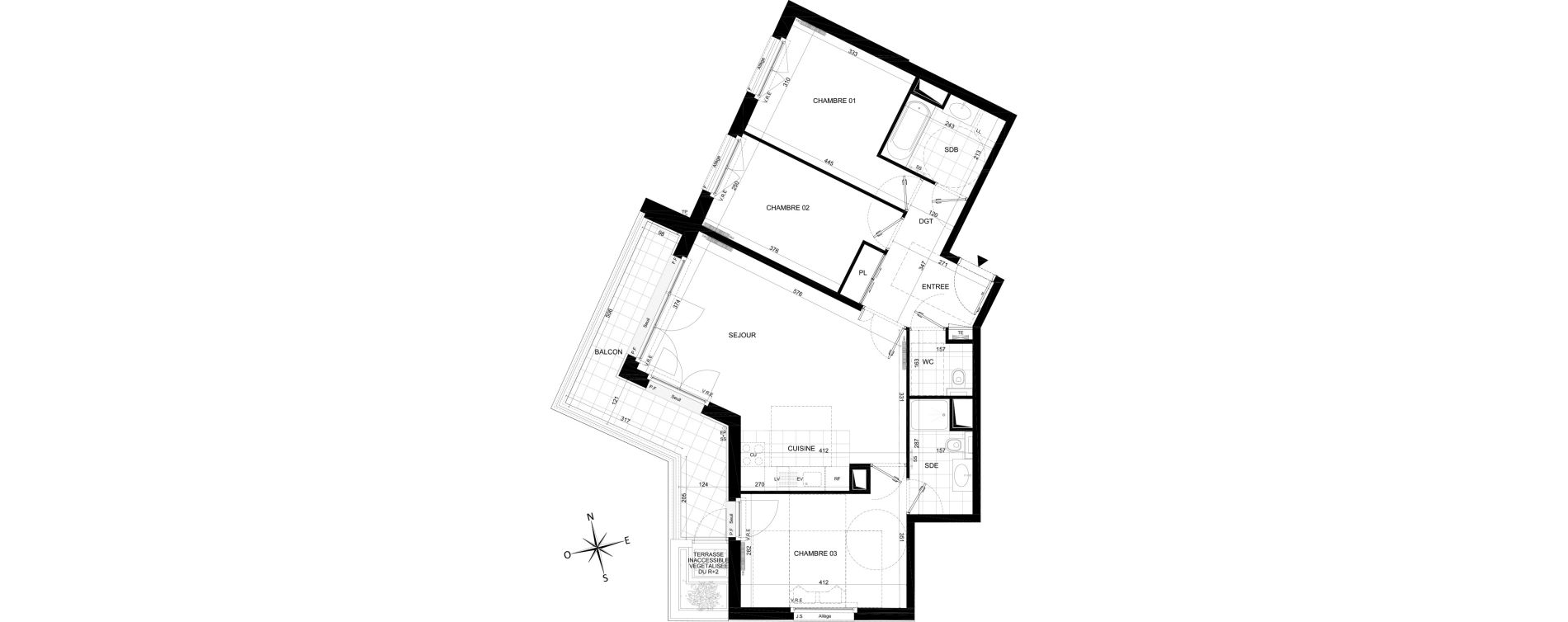 Appartement T4 de 78,70 m2 &agrave; Ch&acirc;tenay-Malabry Malabry