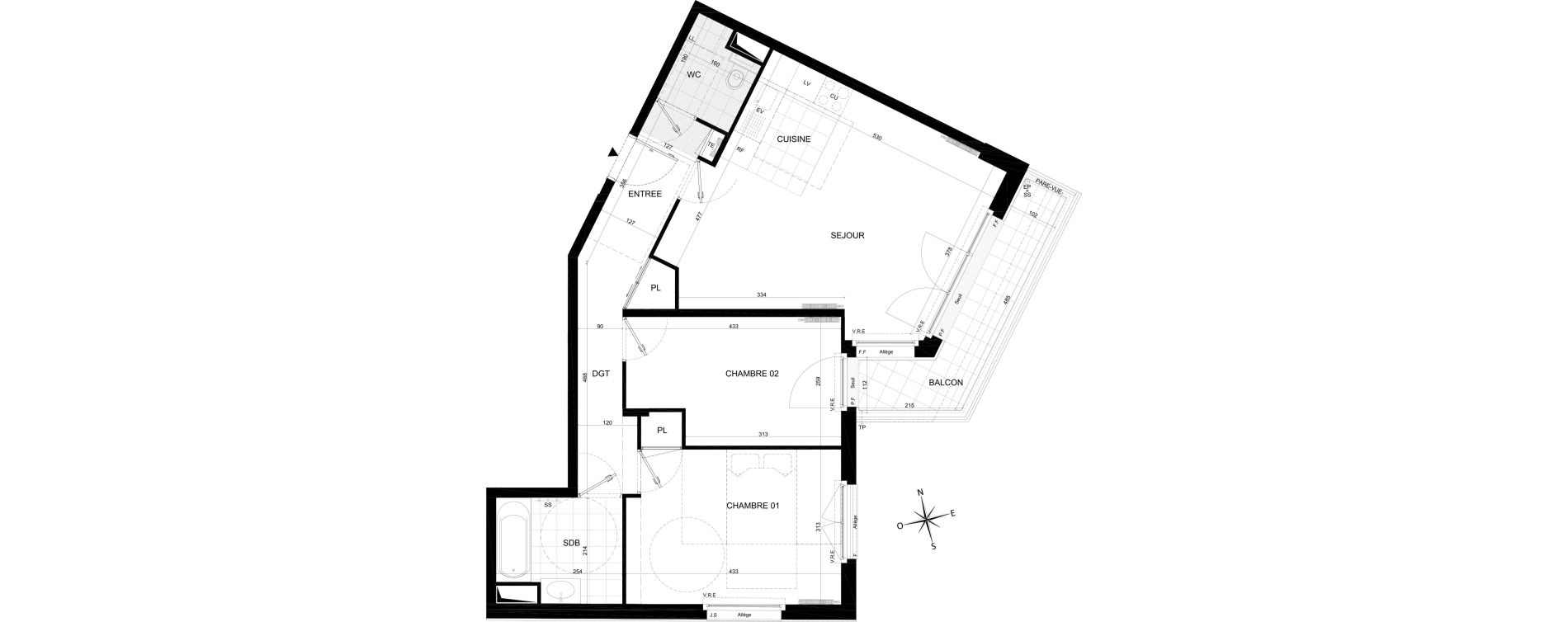 Appartement T3 de 66,75 m2 &agrave; Ch&acirc;tenay-Malabry Malabry