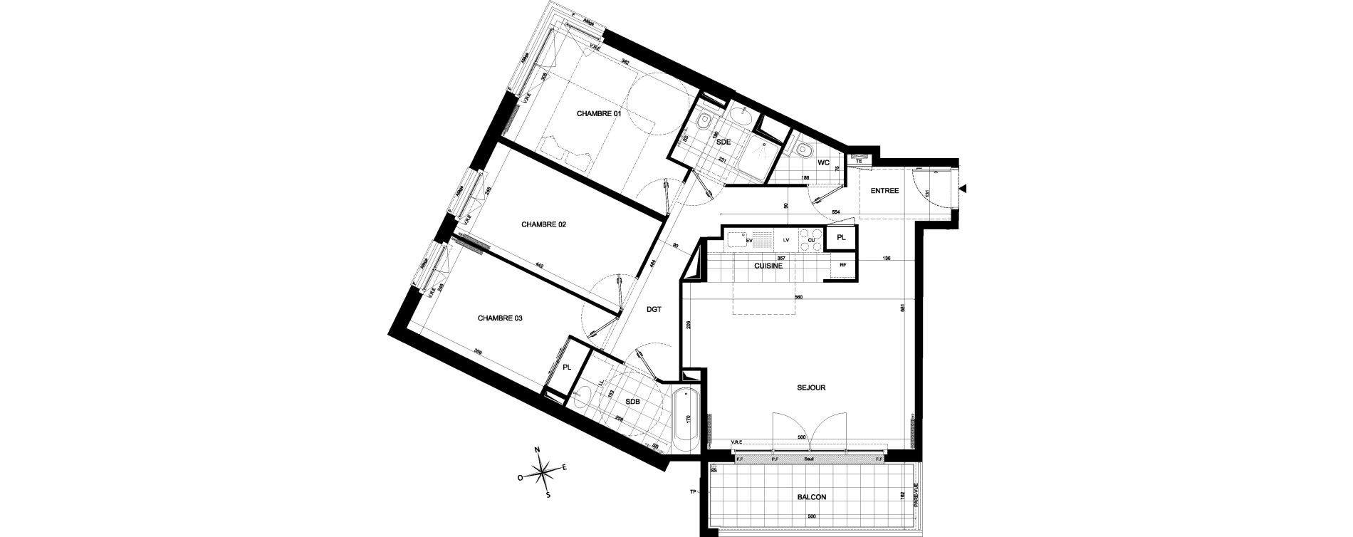 Appartement T4 de 83,50 m2 &agrave; Ch&acirc;tenay-Malabry Malabry
