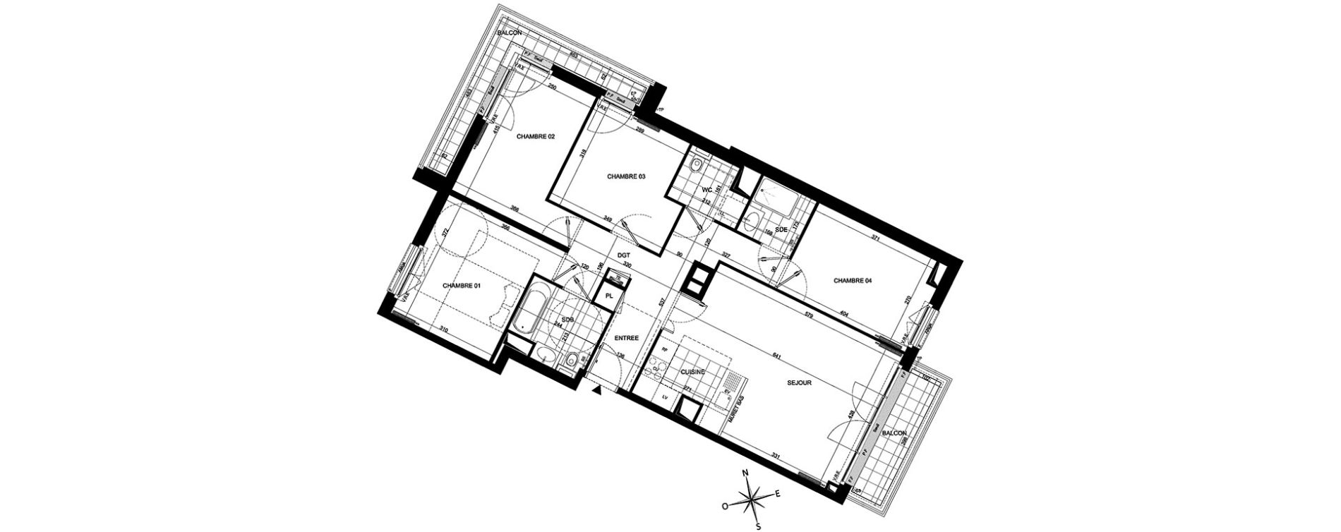 Appartement T5 de 93,50 m2 &agrave; Ch&acirc;tenay-Malabry Malabry
