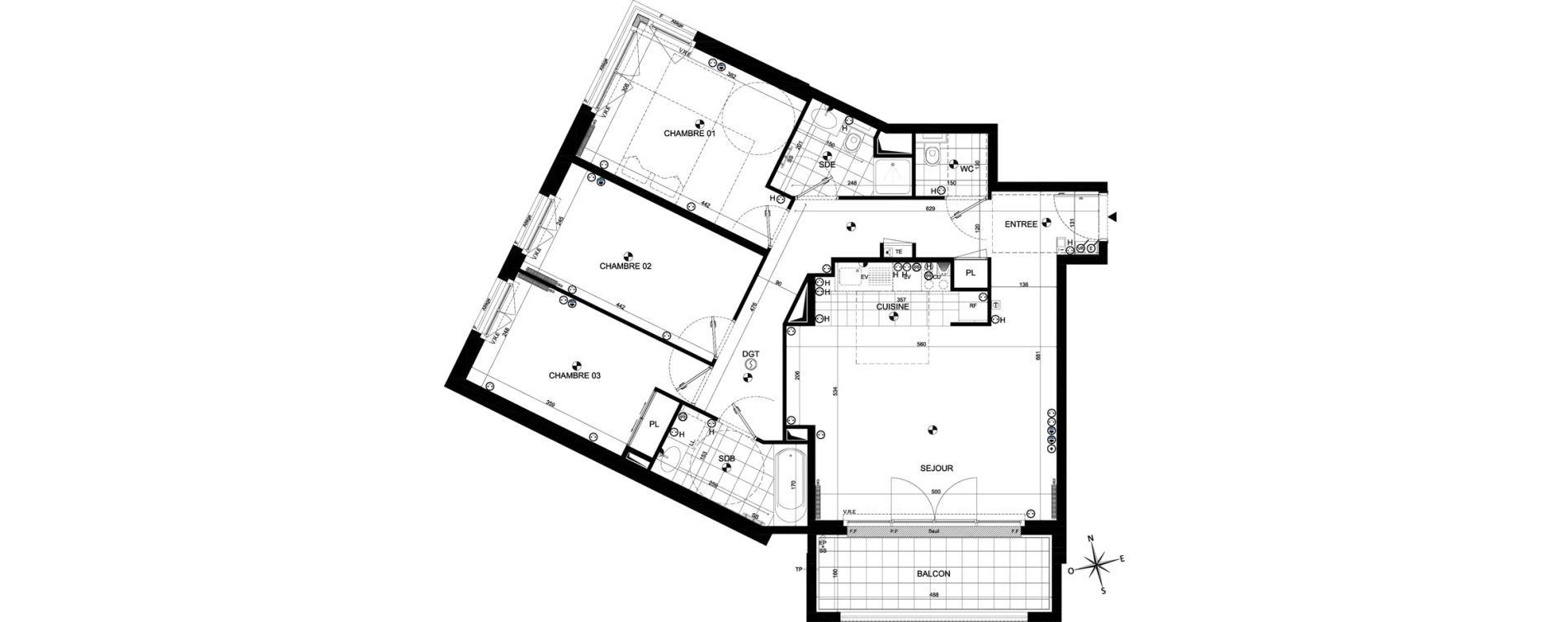Appartement T4 de 84,55 m2 &agrave; Ch&acirc;tenay-Malabry Malabry