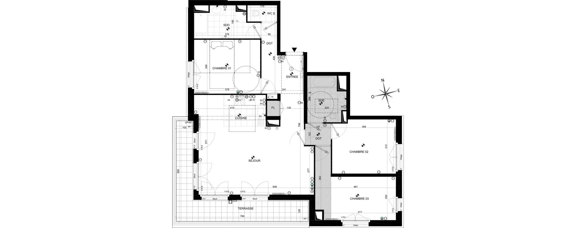 Appartement T4 de 92,00 m2 &agrave; Ch&acirc;tenay-Malabry Malabry