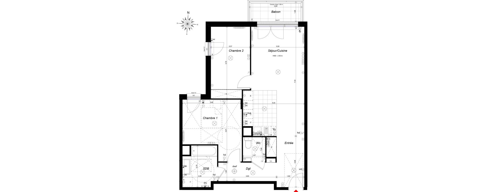 Appartement T3 de 70,99 m2 &agrave; Ch&acirc;tenay-Malabry Malabry