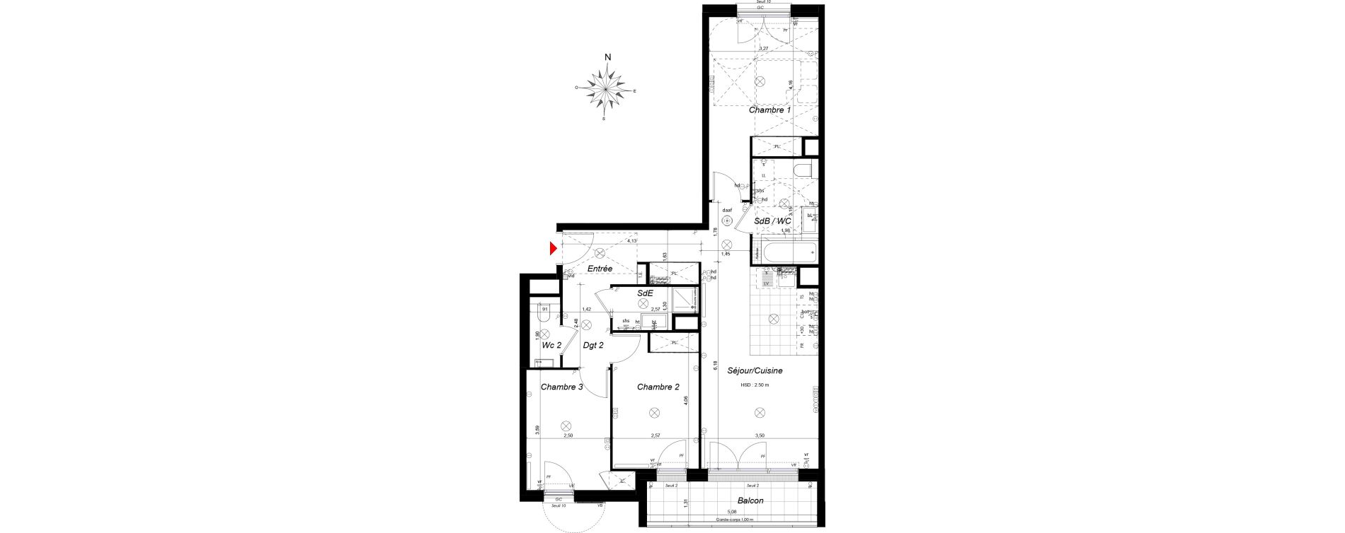 Appartement T4 de 78,70 m2 &agrave; Ch&acirc;tenay-Malabry Malabry