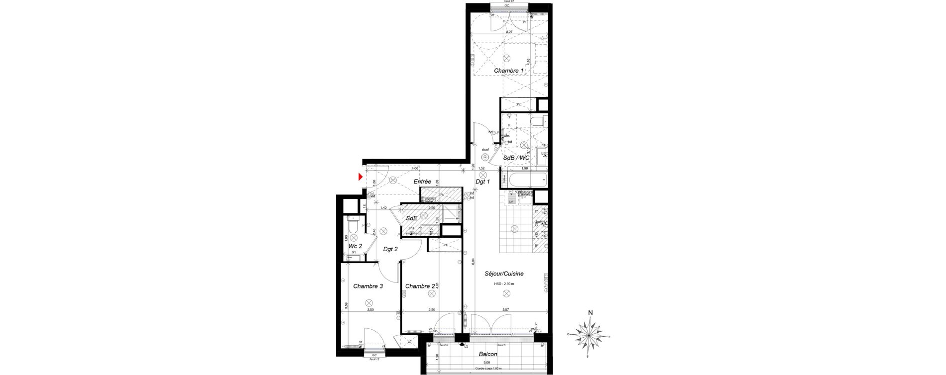 Appartement T4 de 78,94 m2 &agrave; Ch&acirc;tenay-Malabry Malabry