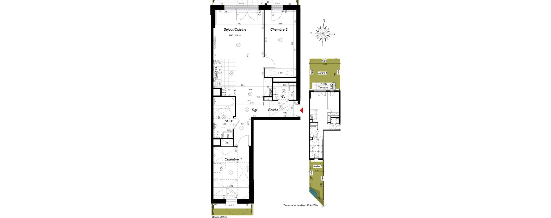 Appartement T3 de 70,39 m2 &agrave; Ch&acirc;tenay-Malabry Malabry