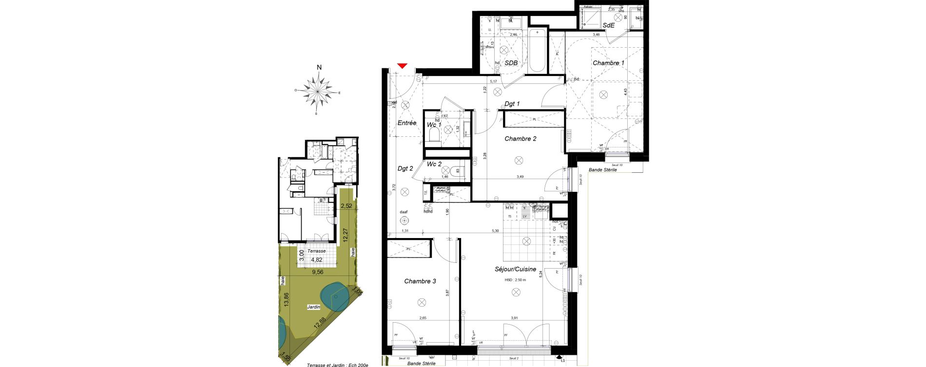 Appartement T4 de 82,06 m2 &agrave; Ch&acirc;tenay-Malabry Malabry