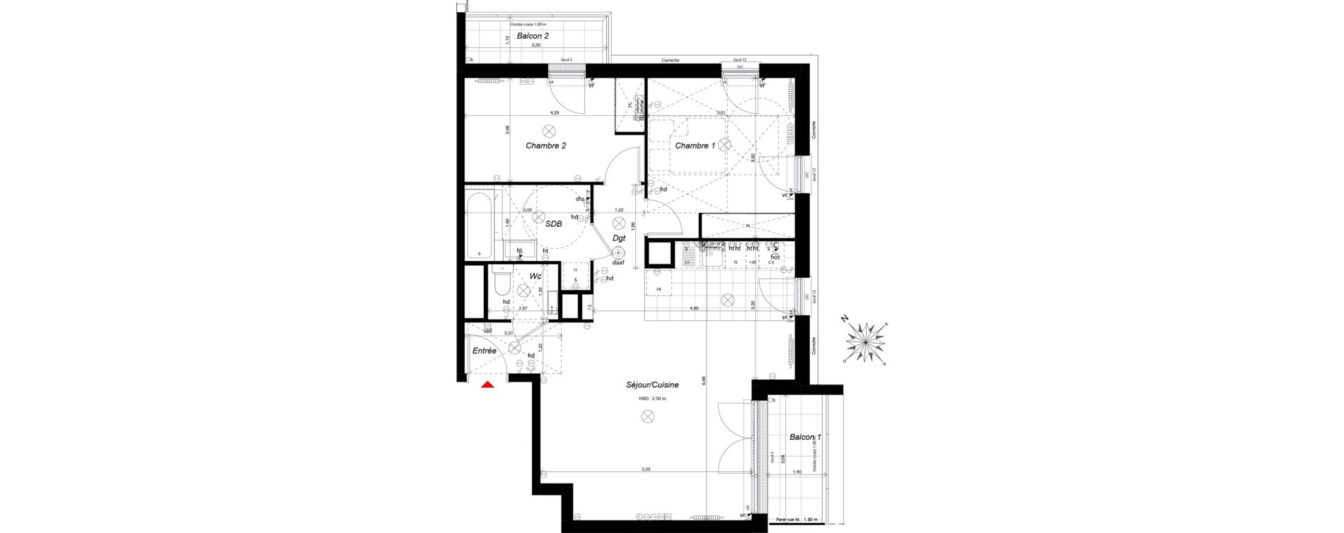 Appartement T3 de 69,27 m2 &agrave; Ch&acirc;tenay-Malabry Malabry
