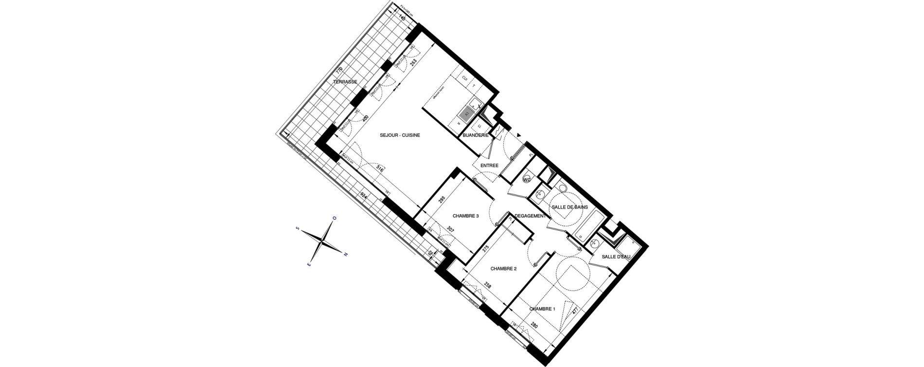 Appartement T4 de 82,81 m2 &agrave; Ch&acirc;tenay-Malabry Lavall&eacute;e