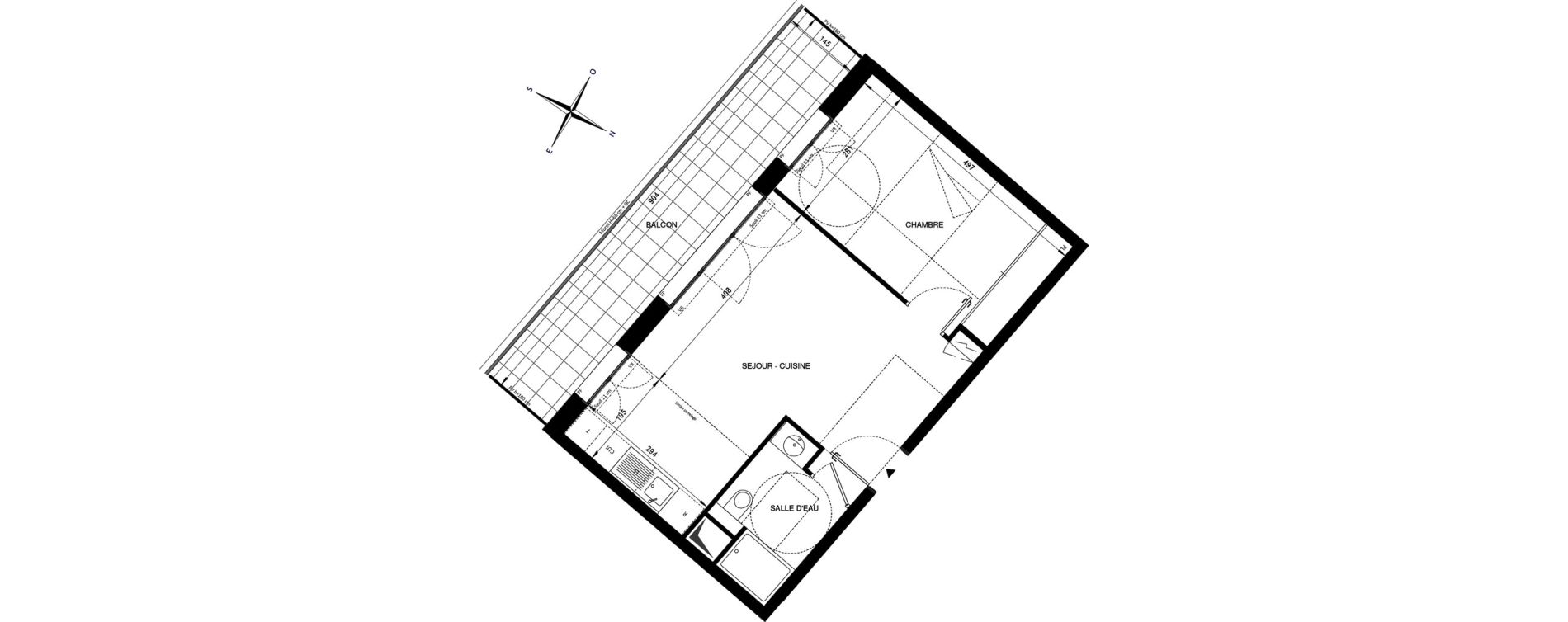 Appartement T2 de 42,60 m2 &agrave; Ch&acirc;tenay-Malabry Lavall&eacute;e