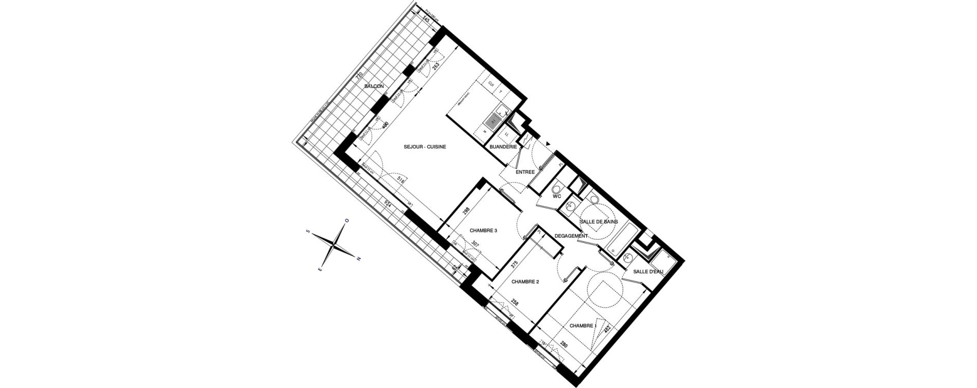 Appartement T4 de 82,78 m2 &agrave; Ch&acirc;tenay-Malabry Lavall&eacute;e