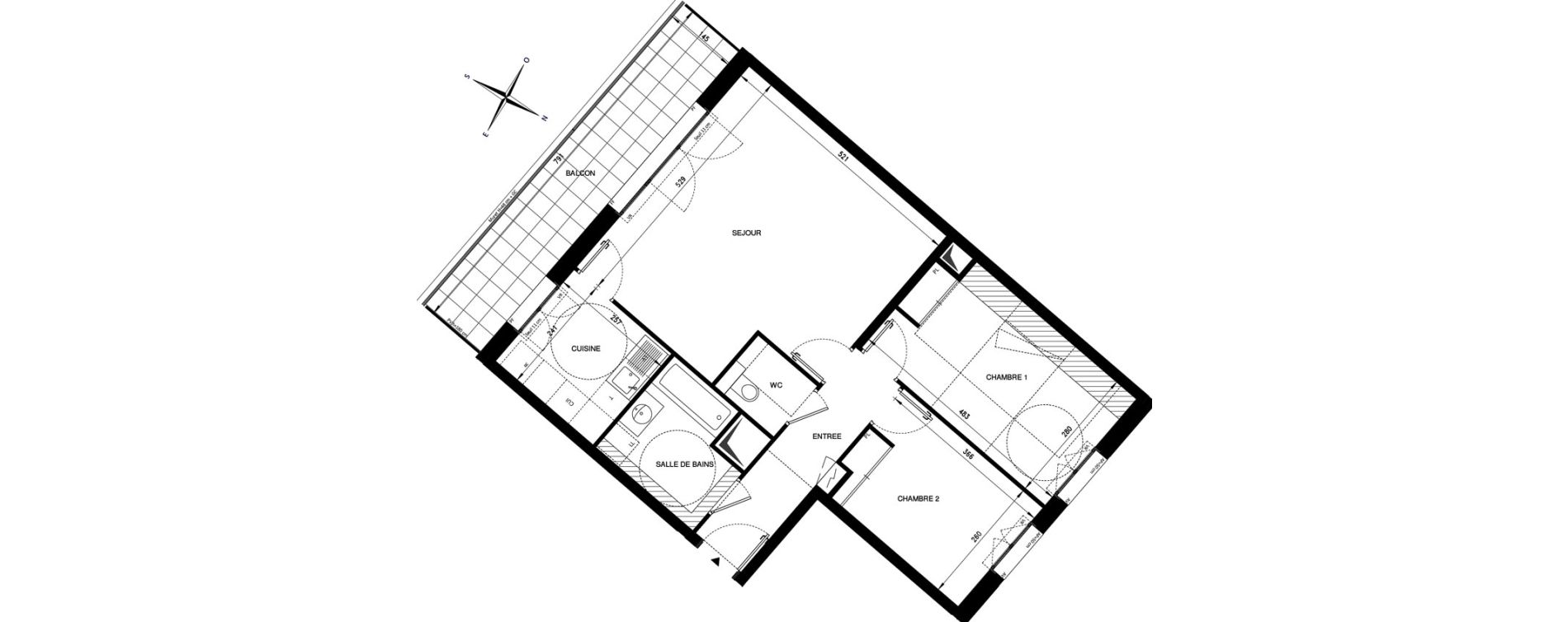 Appartement T3 de 67,05 m2 &agrave; Ch&acirc;tenay-Malabry Lavall&eacute;e