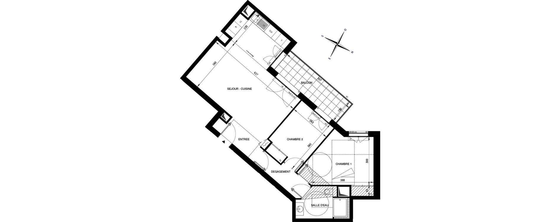 Appartement T3 de 66,16 m2 &agrave; Ch&acirc;tenay-Malabry Lavall&eacute;e