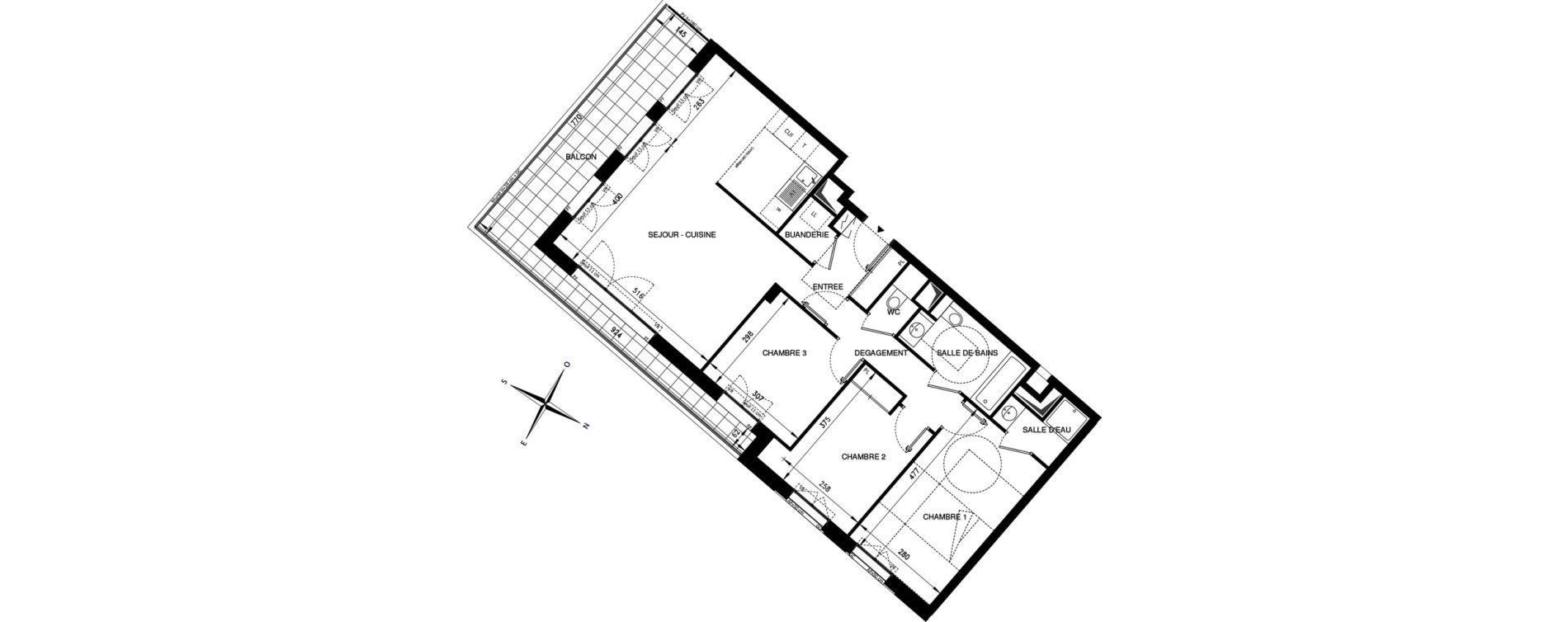 Appartement T4 de 82,77 m2 &agrave; Ch&acirc;tenay-Malabry Lavall&eacute;e