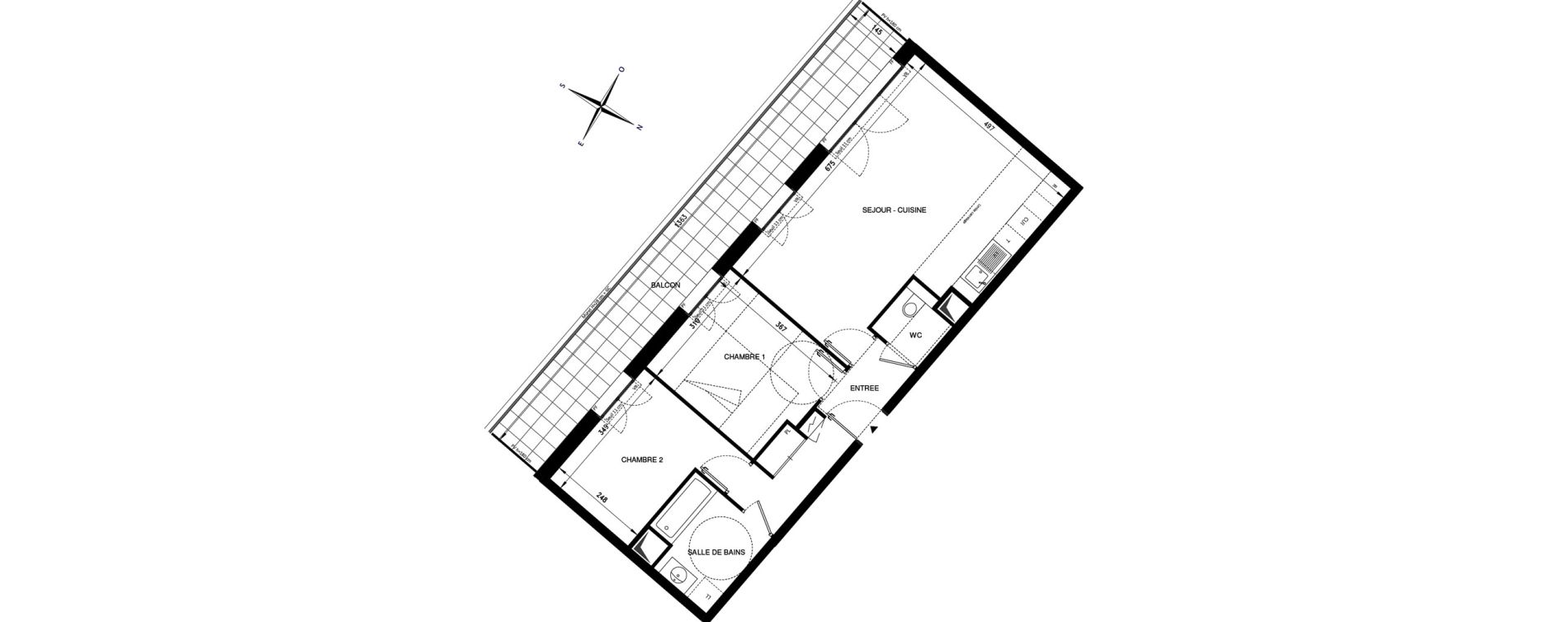 Appartement T3 de 63,97 m2 &agrave; Ch&acirc;tenay-Malabry Lavall&eacute;e