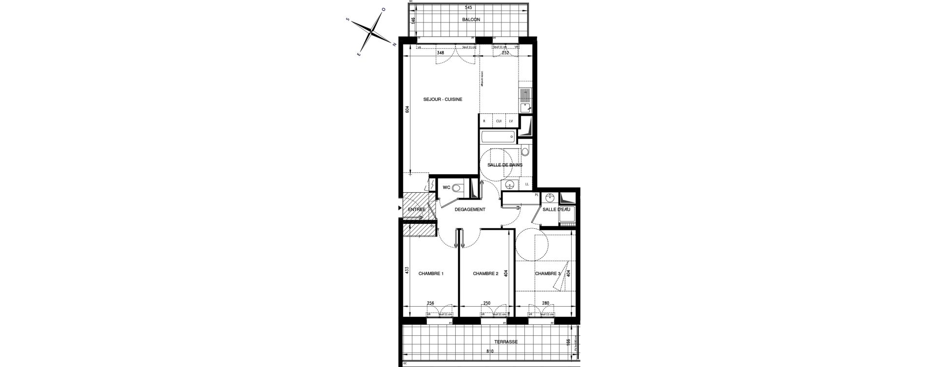 Appartement T4 de 82,26 m2 &agrave; Ch&acirc;tenay-Malabry Lavall&eacute;e