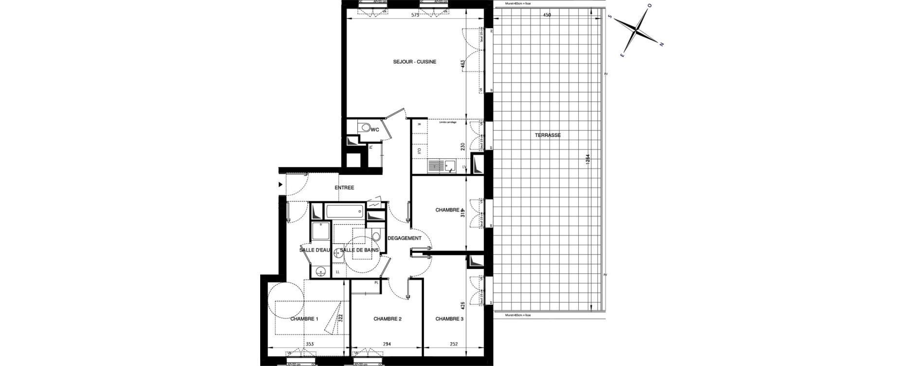 Appartement T5 de 98,41 m2 &agrave; Ch&acirc;tenay-Malabry Lavall&eacute;e