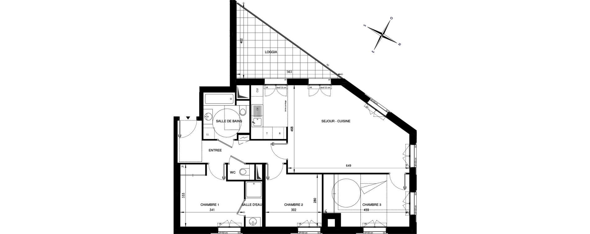 Appartement T4 de 80,06 m2 &agrave; Ch&acirc;tenay-Malabry Lavall&eacute;e