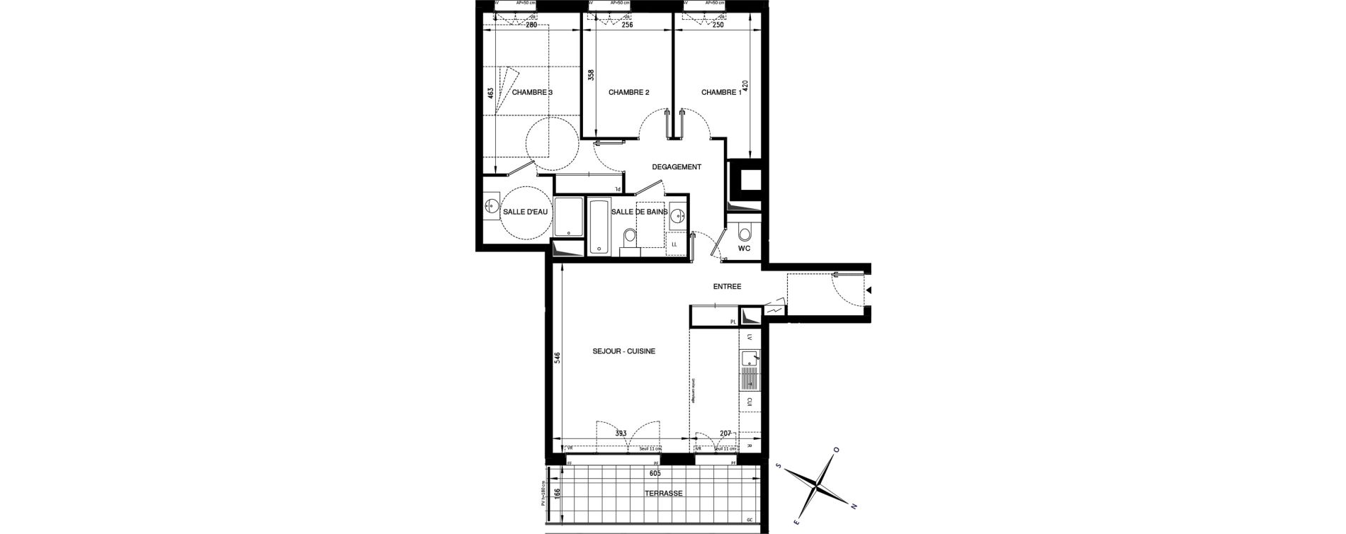 Appartement T4 de 87,01 m2 &agrave; Ch&acirc;tenay-Malabry Lavall&eacute;e