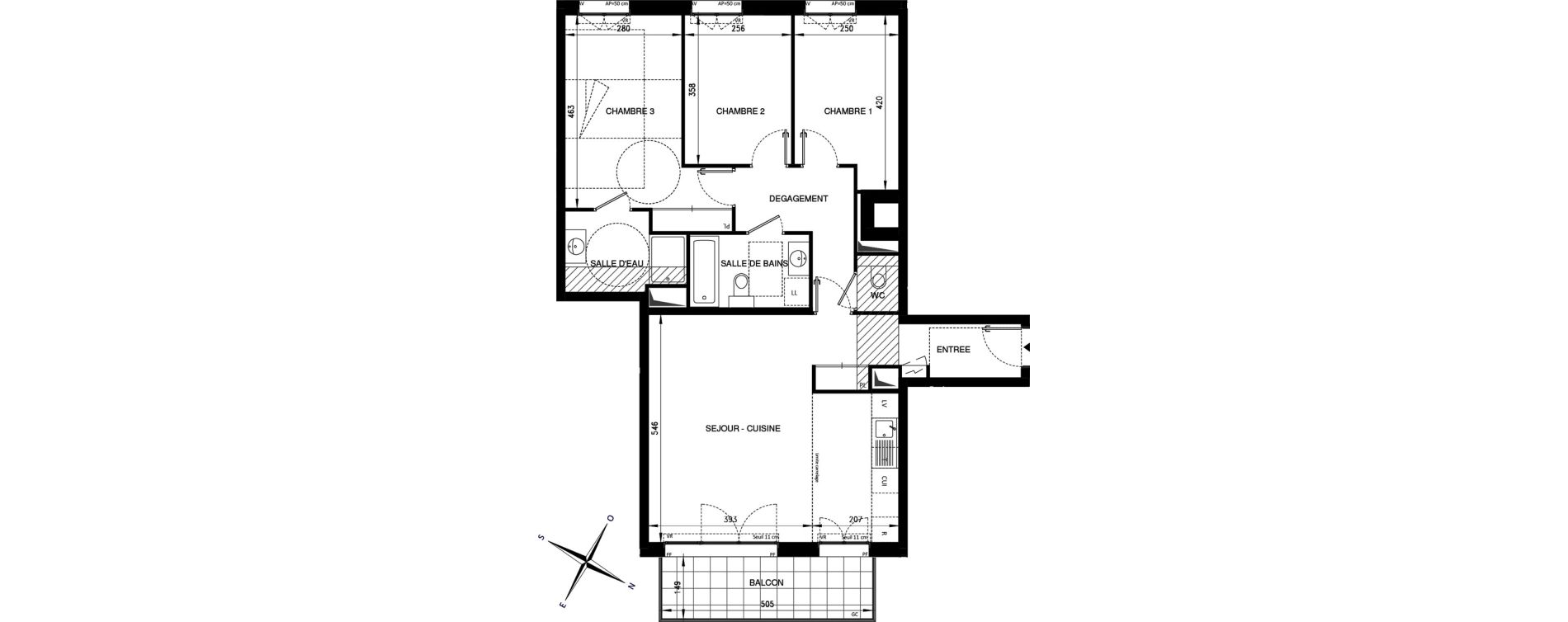 Appartement T4 de 86,98 m2 &agrave; Ch&acirc;tenay-Malabry Lavall&eacute;e