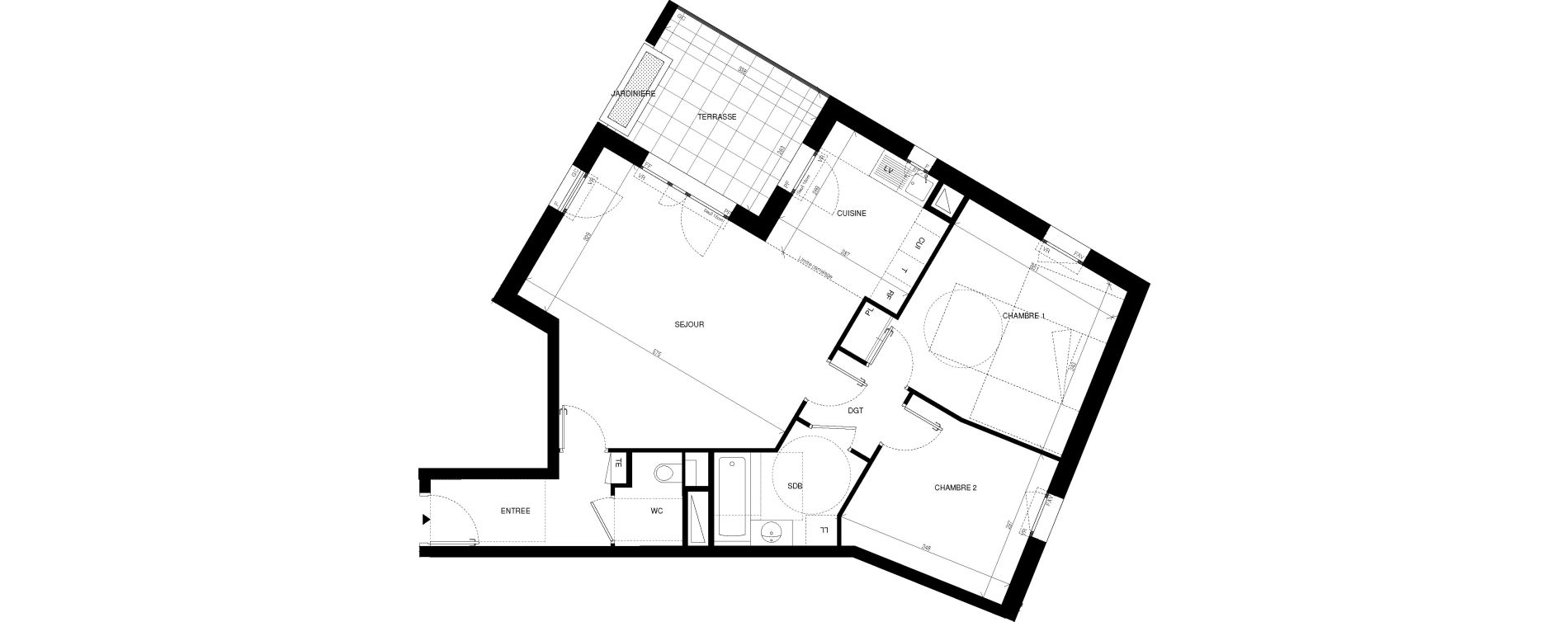 Appartement T3 de 70,30 m2 &agrave; Ch&acirc;tenay-Malabry Lavall&eacute;e