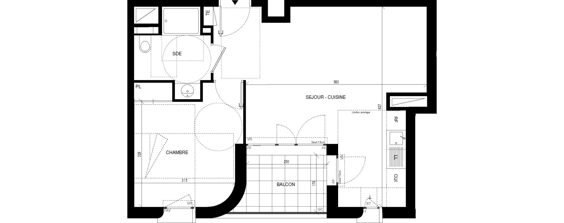 Appartement T2 de 45,86 m2 &agrave; Ch&acirc;tenay-Malabry Lavall&eacute;e