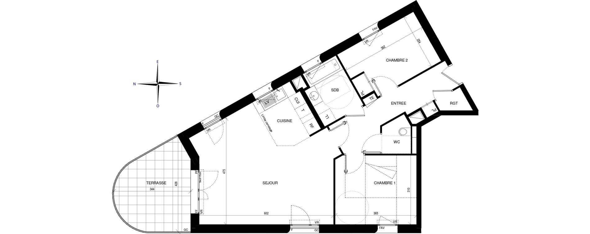 Appartement T3 de 69,39 m2 &agrave; Ch&acirc;tenay-Malabry Lavall&eacute;e
