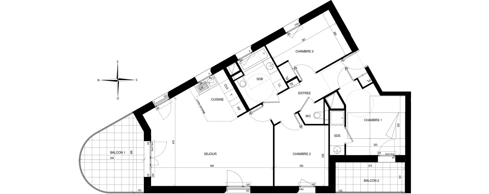 Appartement T4 de 81,22 m2 &agrave; Ch&acirc;tenay-Malabry Lavall&eacute;e