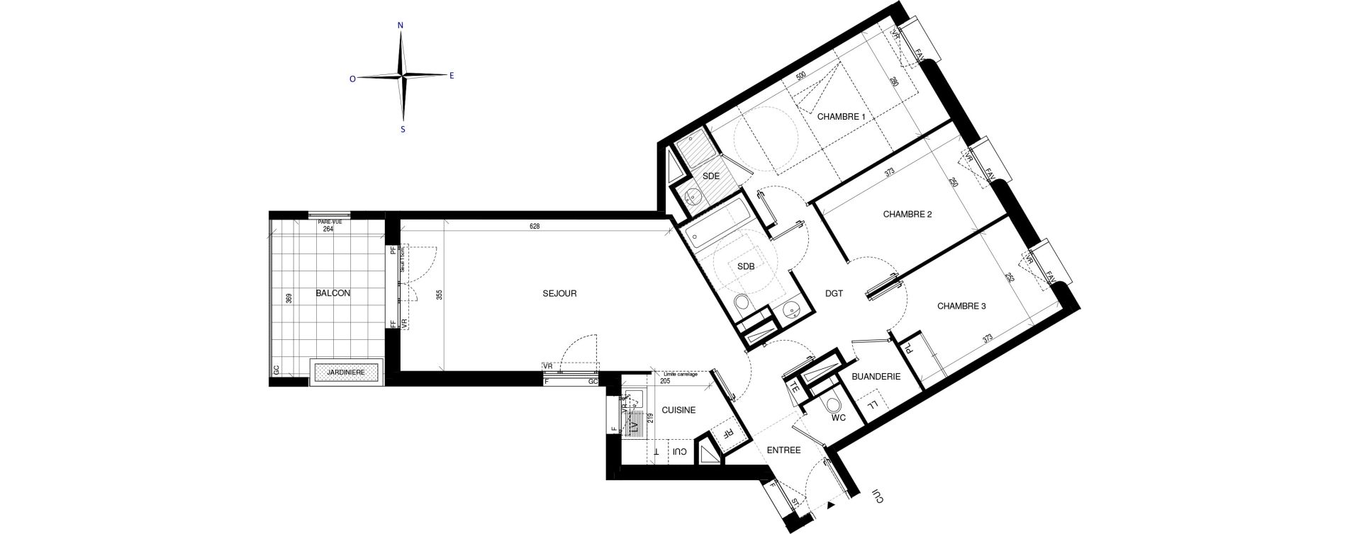 Appartement T4 de 84,62 m2 &agrave; Ch&acirc;tenay-Malabry Lavall&eacute;e